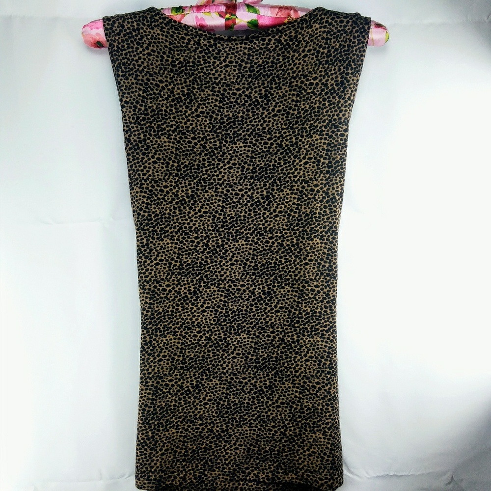 Ann Taylor NWT cheetah rouched sleeveless xs top - Picture 4 of 8
